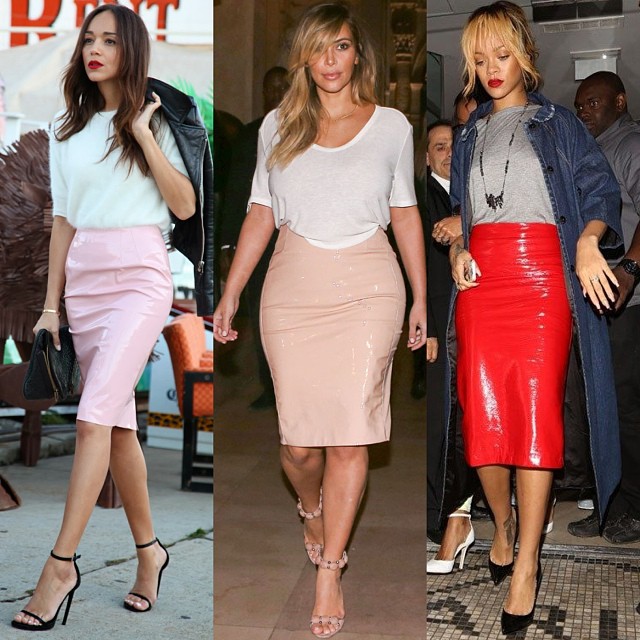 #Patent #leather #skirts #fall #winter #trends #bold #reds #pretty #soft #nudes #pinks @smashleybell @kimkardashian @badgalriri #style #icons #trend #setters #instafashion #instastyle #repost #newhipsterstyle